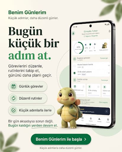 Benim Günlerim: Günlük Takip Ekran Görüntüsü 3