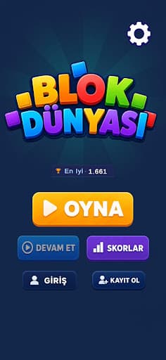 Blok Dünyası Oyun Ekranı